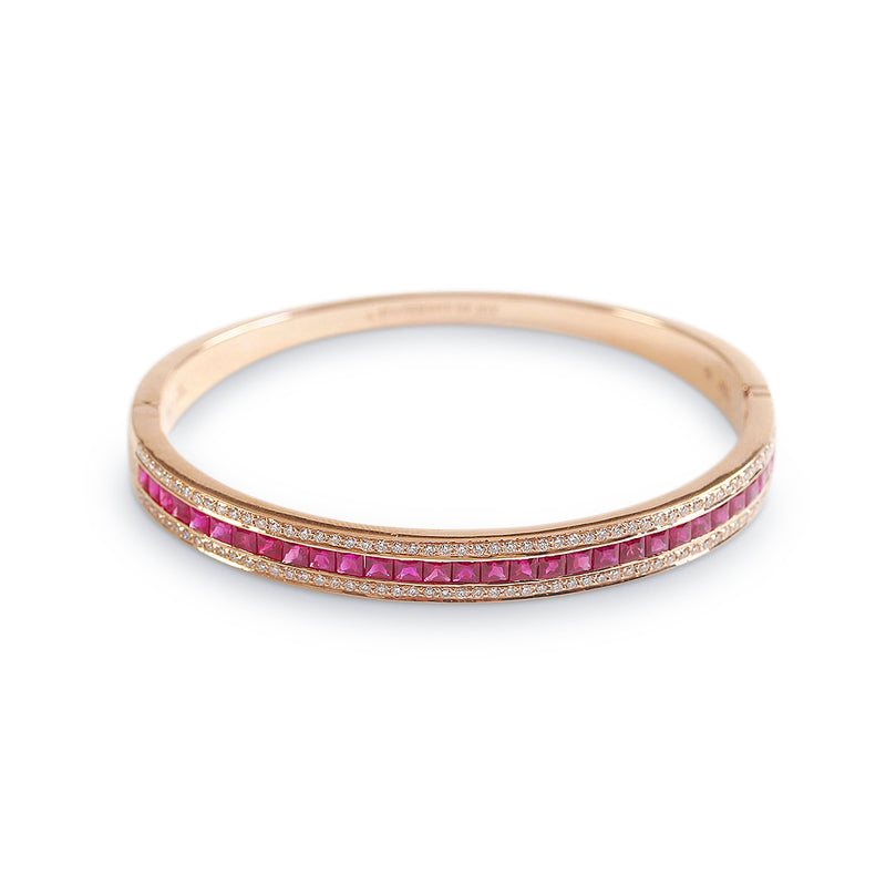 The Ruby Union Bracelet in Rose Gold