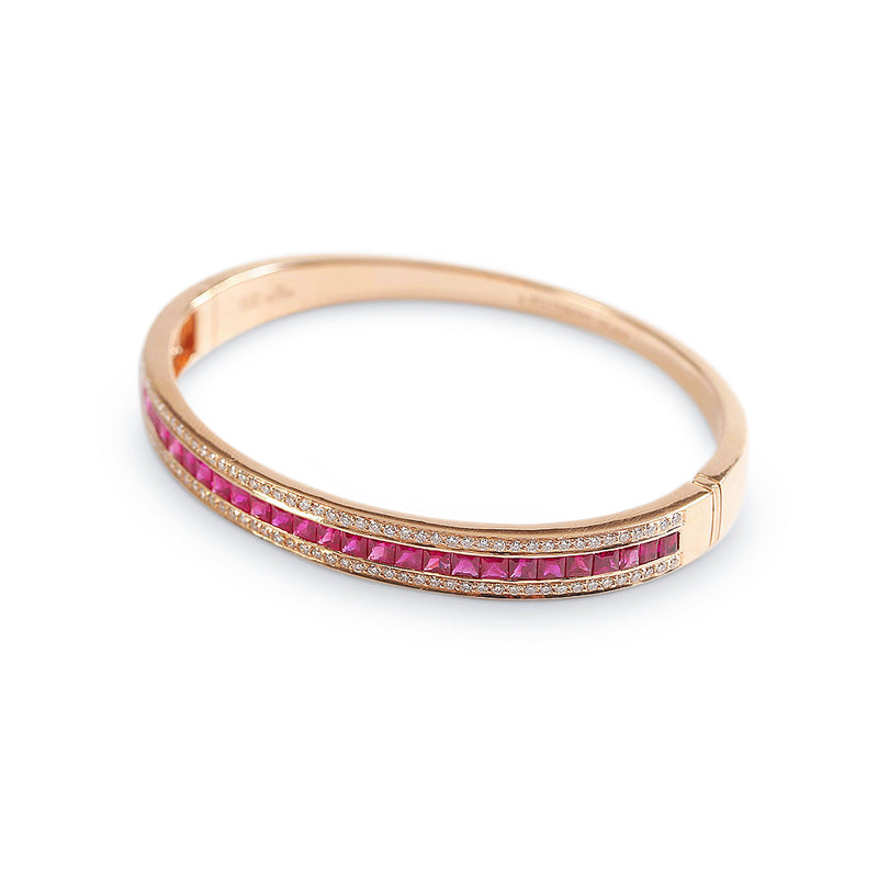 The Ruby Union Bracelet in Rose Gold