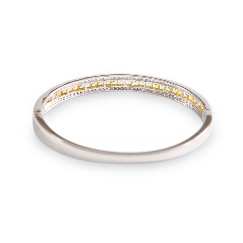The Yellow Sapphire Union Bracelet in White Gold