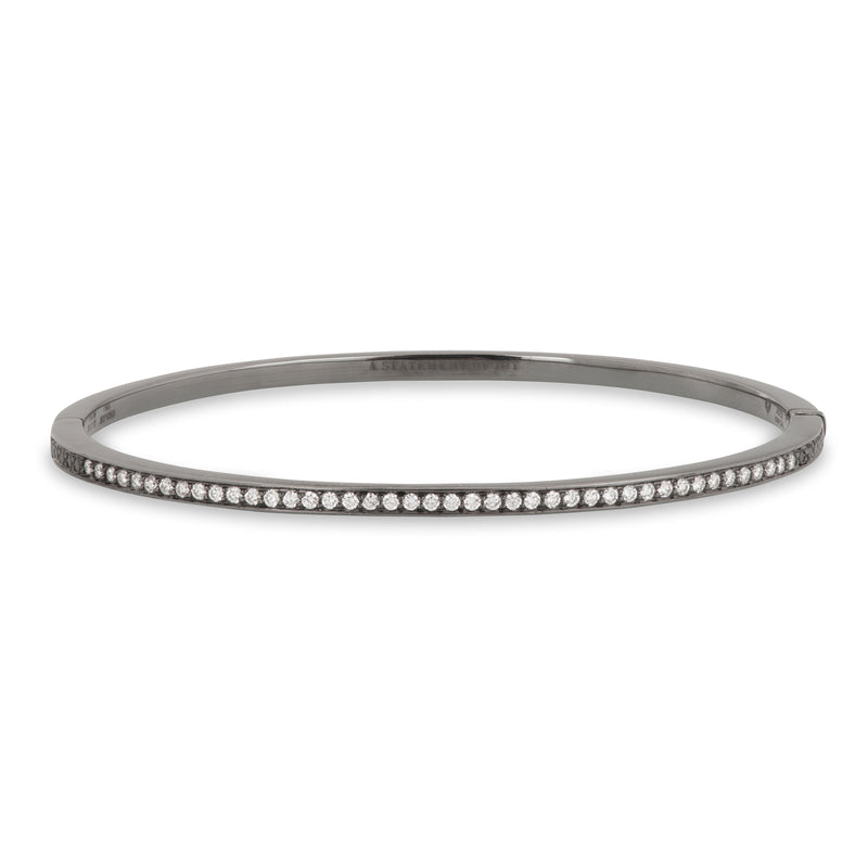 The White Diamond Journey Bracelet in Black Gold
