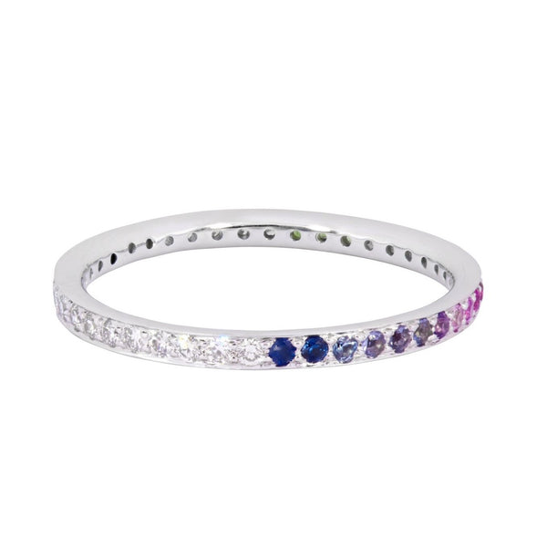 The Journey Diamond and Rainbow Ring in White Gold