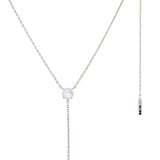 The Anima Moonstone Necklace in 18K White Gold